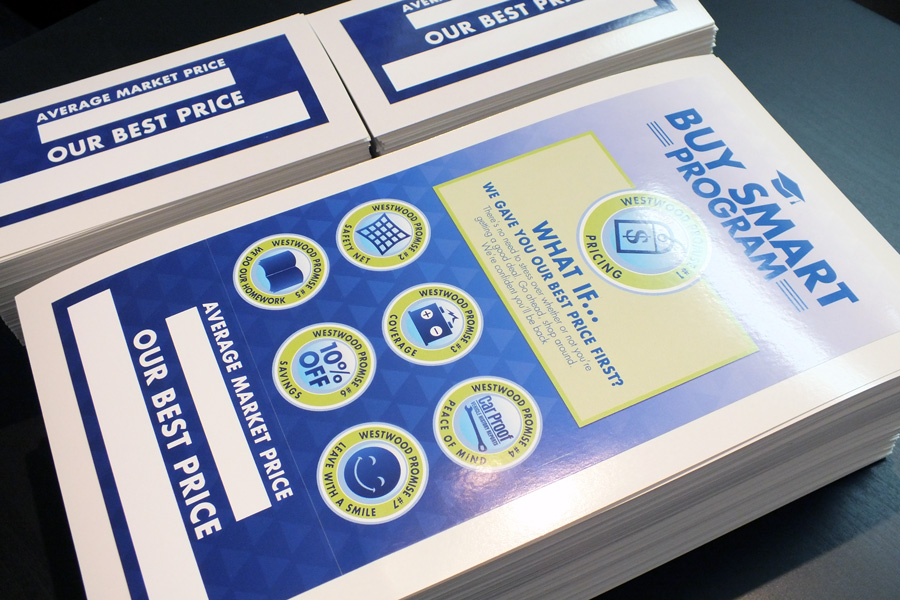 5 1/2" x 11" white static cling, digital printed, contour cut